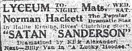 Lyceum Theatre - Old Ad